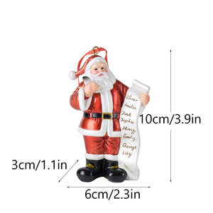 Pendentif de décoration d'arbre de Noël fait à la main nouveau ornement de résine de père Noël pour le bureau à la <span class=keywords><strong>maison</strong></span> pour le cadeau de fête - Product Image 6