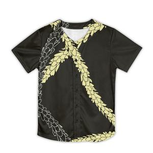 أحدث تصميم مخصص لفنان هاواي ملابس هاواي قميص بيسبول شبابي Puakenikeni مطبوع حسب الطلب أنيق ومتين - Product Image 5