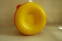 Canapé-lit gonflable en PVC pliable en forme de canard jaune tigre pour bébé, enfant, pour s'asseoir, s'incliner et manger