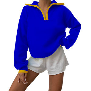 Groothandel op maat gemaakte OEM ODM acryl katoenen gebreide halfrits varsity Alpha Kappp AKA sorority trui voor dames - Product Image 4