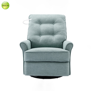 Dernière chaise inclinable manuelle avec lampe de lecture Port de charge USB Salon Singe Swivel Recliner Sofa Lounge Chair 9462 - Product Image 5