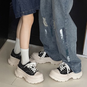 2025 New Style Elevated Lightweight Casual Dad Shoes Suitable for Both Men and Women Breathable Canvas Shoes Trendy <b>Sneakers</b> - Product Image 3