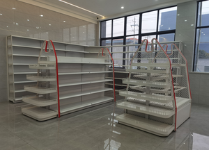 डबल पक्षीय पेय काउंटर द्वीप शेल्फ डबल-पक्षीय सफेद ठंडा-रोल स्टील 5-पेय के लिए - Product Image 5