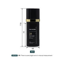 Flacon pompe rond en verre minimaliste avec garniture dorée de luxe, contenant cosmétique vide en verre pour essence faciale, marque privée