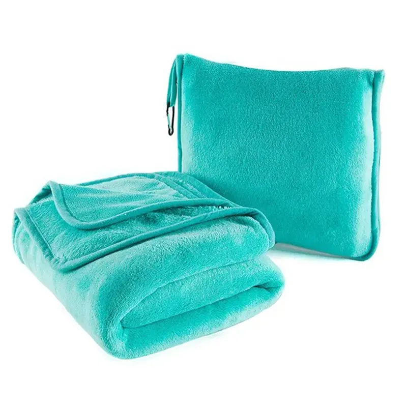 Dobrável leve mão bagagem manga mochila clip viagem avião 2 em 1 travesseiro cobertor