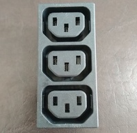 Prise de courant ca iec, connecteur c13, 3 broches, 2 voies, 3 voies, 4 voies d'entrée, prise de courant intégrée de l'industrie électrique, 10A250V