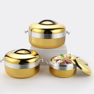 Juego de 3 Ollas Térmicas Apilables con Asa de Bucle y Ranuras, de 1L, 2L y 3.5L, para Servir Comida, Ideales para Celebraciones Musulmanas Eid y Cocina Africana - Product Image 5