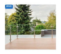 Poteau de balustrade en verre d'acier inoxydable de vente chaude de BNS avec des pinces