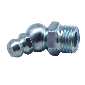Puntone ingrassatore M10X1 a 45 gradi in acciaio zincato per manutenzione trattori: flusso affidabile garantito - Product Image 6