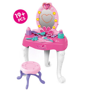 En gros filles semblant jouer jouets beauté <span class=keywords><strong>coiffeuse</strong></span> fille maquillage set <span class=keywords><strong>jouet</strong></span> avec lumière et musique - Product Image 1