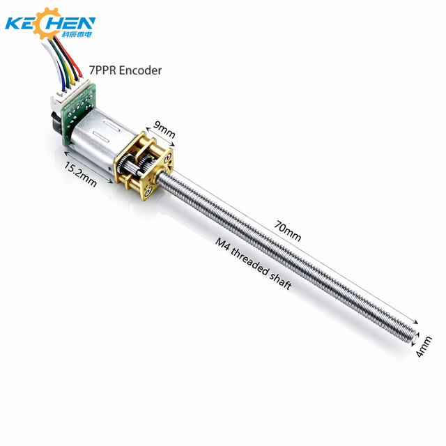 N20 Encoder Gearbox Motor M3 Lead Screw Permanent Magnet Brush DC 12V Telescopic Push-Pull DIY Home Appliance Boat Fan