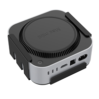 Support pour Mac Mini M4/M5/M6 Pro, support VESA/sous le bureau/support mural avec rembourrage anti-rayures