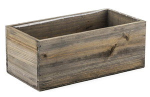 Jardinière rectangulaire en bois rustique de grande capacité, faite à la main, plusieurs couleurs, boîte intérieure en plastique pour pot de fleurs de fenêtre - Product Image 6