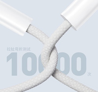 Kabel Data USB C 1m untuk iPhone 15 16 17 Air Pro Plus Max Kabel Pengisian Cepat USB C ke Tipe C Kabel PD Jalinan Nilon