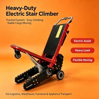 Chariot électrique industriel portable pour monter les escaliers, chariot à chenilles rechargeable pour le transport sur les escaliers intérieurs et extérieurs