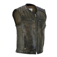 Chaleco de Invierno para Hombre de Cuero de Alta Calidad, Transpirable, de Secado Rápido, Cálido, Informal, con Logotipo Personalizado, Cuello en V, Colores Personalizables
