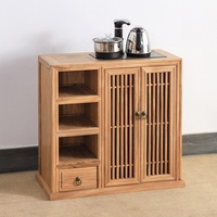 Zhuzi ZS006 Nouveau style chinois Armoire à thé multifonctionnelle en bois d'orme massif avec bouilloire automatique pour salon