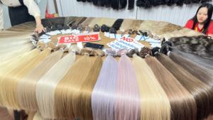 วิกผมต่อจากผมของมนุษย์ทำจากผ้าขนสัตว์แบบผูกด้วยมือใช้ง่ายวัตถุดิบแบบตรง - Product Image 4