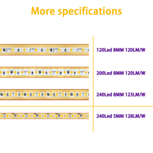 Giá tốt SMD 2216 thông minh dải đèn 200 miễn phí cắt dẫn dải 8mm 24V dẫn dải ánh sáng 2700K đến 6000K dẫn ánh sáng vàng đèn - Product Image 6