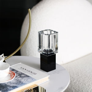 2024 नई आगमन मशाल सरल काले vase के लिए अन्य घरेलू सजावट के लिए वाणिज्यिक थोक क्रिस्टल फूल vase - Product Image 3