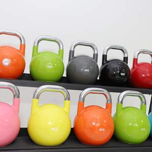 Besi cor ketel bobot Rusia Set lonceng Kettlebell inti perlengkapan olahraga Gym kompetisi Kettlebell - Product Image 4