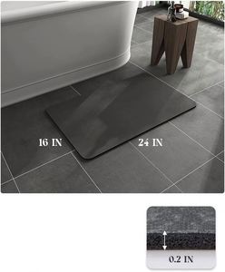 Absorbent Antimicrobial Stain Resistant Non-Slip Cushioned Quick Dry Reversible <b>PET</b> Friendly Polyester Modern <b>Bath</b> Mats - Product Image 2