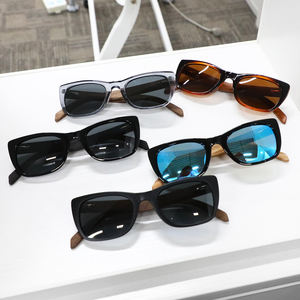 2025 Fabricación al por mayor Gafas de Sol de moda Logotipo personalizado de alta calidad Gafas de sol Templo de madera UV400 Lentes Gafas de sol - Product Image 1