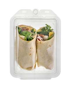 Amper Evident Grab-N-Go Packaging Cajas de plástico reciclables seguras para burritos y sándwiches Uso alimentario industrial - Product Image 5