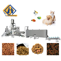 Ligne de production automatique industrielle de nourriture pour animaux (chiens, chats, poissons, oiseaux) et de friandises pour animaux de compagnie, extrudeuse à double vis, machine de transformation