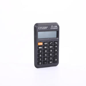 Calculatrice électronique CT-110N noire en ABS, fonctionnant sur piles, fabriquée en Chine, avec option d'impression de logo - Product Image 3