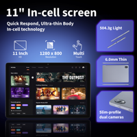 Tablette Android 14 T606 de 11 Pouces en Vente Chaude, 6 Go de RAM, 128 Go de Stockage, Écran Incell 1200*800, Tablette PC 4G avec Fonction d'Appel