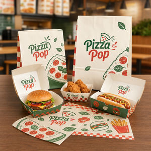 Caja para Hamburguesas con Logotipo Personalizado, Bandeja para Nuggets de Pollo, Vaso para Papas Fritas, Combo para Llevar - Product Image 2