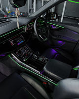 Éclairage d'ambiance dynamique 64 couleurs pour Audi A6 A7 C8 Europe, éclairage LED intérieur de voiture, accessoires de mise à niveau des haut-parleurs