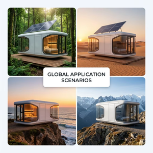 Casa Cápsula Espacial Futurista S85 de 28m2, Casa Modular Prefabricada de Lujo con Balcón para Glamping, Resort y Hotel - Product Image 5