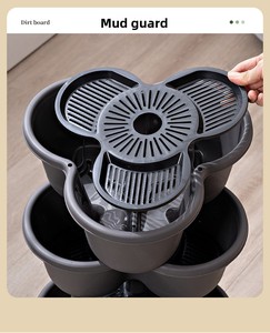 Jardinière verticale A31 <span class=keywords><strong>pour</strong></span> fraises, design carré, utilisation au sol, ensemble de jardinage suspendu en plastique <span class=keywords><strong>pour</strong></span> pépinière, fraises empilables - Product Image 5