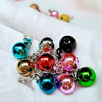 Clochettes en laiton multicolores miniatures pour bricolage, artisanat métallique, thèmes chat, chien, arbre de Noël, animaux de compagnie, enfants, avec fermoirs
