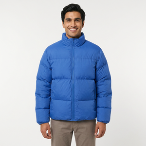 Vêtements de sport Veste matelassée d'hiver avec col haut rond et rembourrage matelassé Isolation Veste en duvet ripstop hydrofuge - Product Image 1