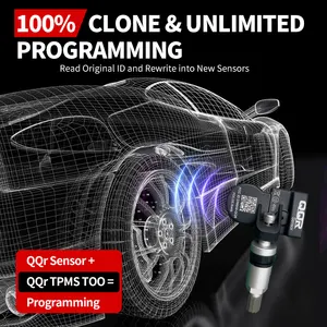 QQr Universal Programmable TPMS Sensor OE Tyre Pressure Sensor Valve Replacement 433Mhz 315Mhz Car Tpms Universal Sensor