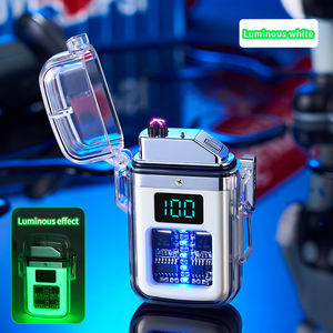 Encendedor <span class=keywords><strong>de</strong></span> Plasma eléctrico recargable sin llama, transparente, moderno, resistente al agua, tipo C, doble arco, con tiempos <span class=keywords><strong>de</strong></span> uso Visual - Product Image 4