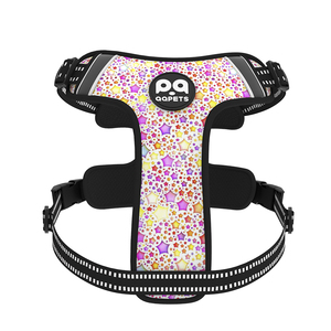 Arnés reflectante para perros K personalizado de lujo Arnés de nailon sin tirones de calidad XS con patrón impreso de característica Breakaway - Product Image 4