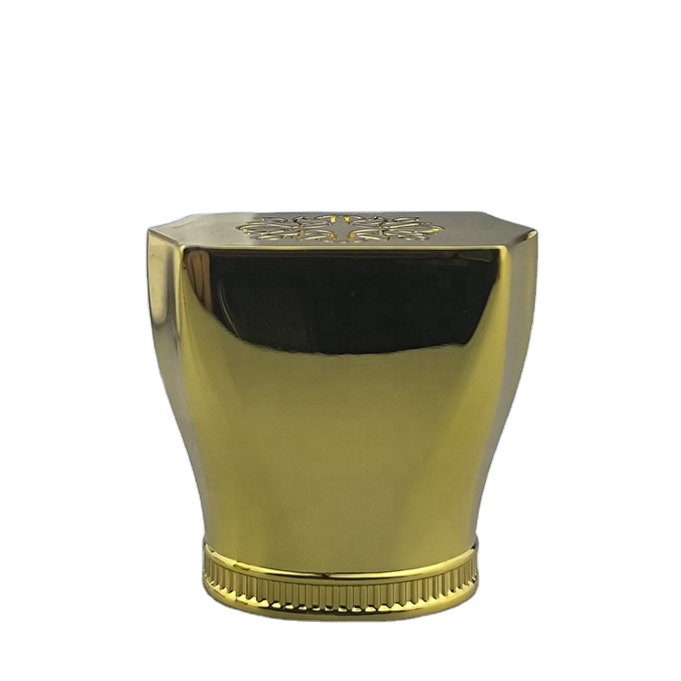 Zinc Alloy New Style Custom Perfume Cap Top Cover Zamac Golden Luxury Perfume Bottle Cap Metal FDC0029