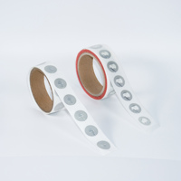 En stock, compatible 13,56 MHz, autocollant NFC 213, puce NFC programmable 25 mm, étiquette RFID, étiquette adhésive NFC