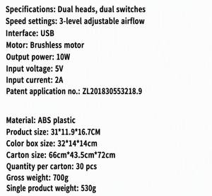 พัดลมตั้งโต๊ะ USB 3 สปีด & 360 องศา ° พัดลมระบายความร้อนแบบหมุนได้สำหรับโฮมออฟฟิศห้องนอนหอพักในร่มกลางแจ้งของขวัญฤดูร้อน - Product Image 4