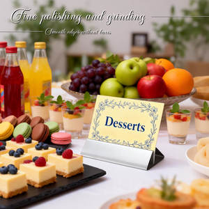 Porte-numéros et porte-cartes de <span class=keywords><strong>table</strong></span> en métal de forme personnalisée, mini, argentés, en gros, pour mariages, restaurants, décorations d'anniversaire, bars - Product Image 6