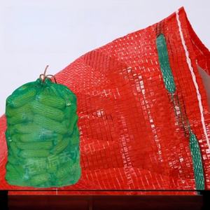 SG글로벌 도매 가격 새로운 원료 빈 포장 10kg 20kg 30kg 50kg 빨간색 PP 관형 짠 레노 양파 자루 메쉬 가방 - Product Image 3