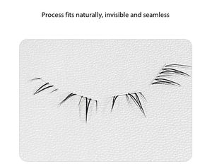 Pestañas Inferiores Voluminosas Estilo Ojo de Gato HERORANGE, Sin <span class=keywords><strong>Pegamento</strong></span>, Fibra Ultra Natural, Clusters Individuales, Banda Transparente Súper Suave, Caja Transparente - Product Image 4