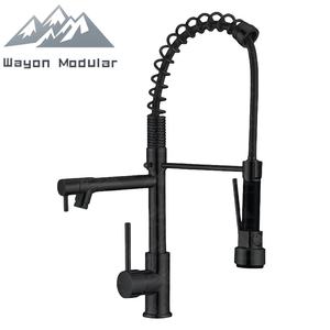 Robinet de cuisine Wayon en acier inoxydable SUS304 avec douchette extractible à ressort, double sortie pour eau potable, modè<span class=keywords><strong>le</strong></span> CE CUPC WW-CFLT-01057 - Product Image 5