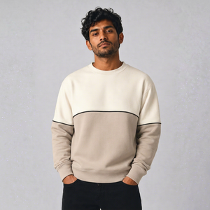 Sweat-shirt pour homme, col rond, manches longues, en molleton de coton doux, pull décontracté, streetwear, coupe décontractée, pour la gym, les entraînements, les voyages - Product Image 1