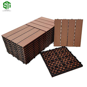 Pavimento per Terrazza e <span class=keywords><strong>Giardino</strong></span> in Legno-Plastica Impermeabile e Resistente all'Umidità, Autoinstallante <span class=keywords><strong>con</strong></span> Design Moderno - Product Image 5