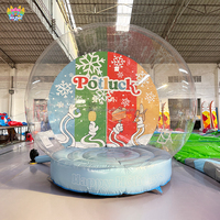 Tente Gonflable Personnalisée en Forme de Boule de Neige, Ballon Géant pour Décoration Photo, Publicité Événementielle Extérieure de Noël, Imperméable et Résistant aux Intempéries